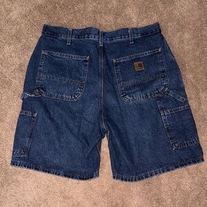 Vintage Carhartt Men's Blue Denim Shorts 34
